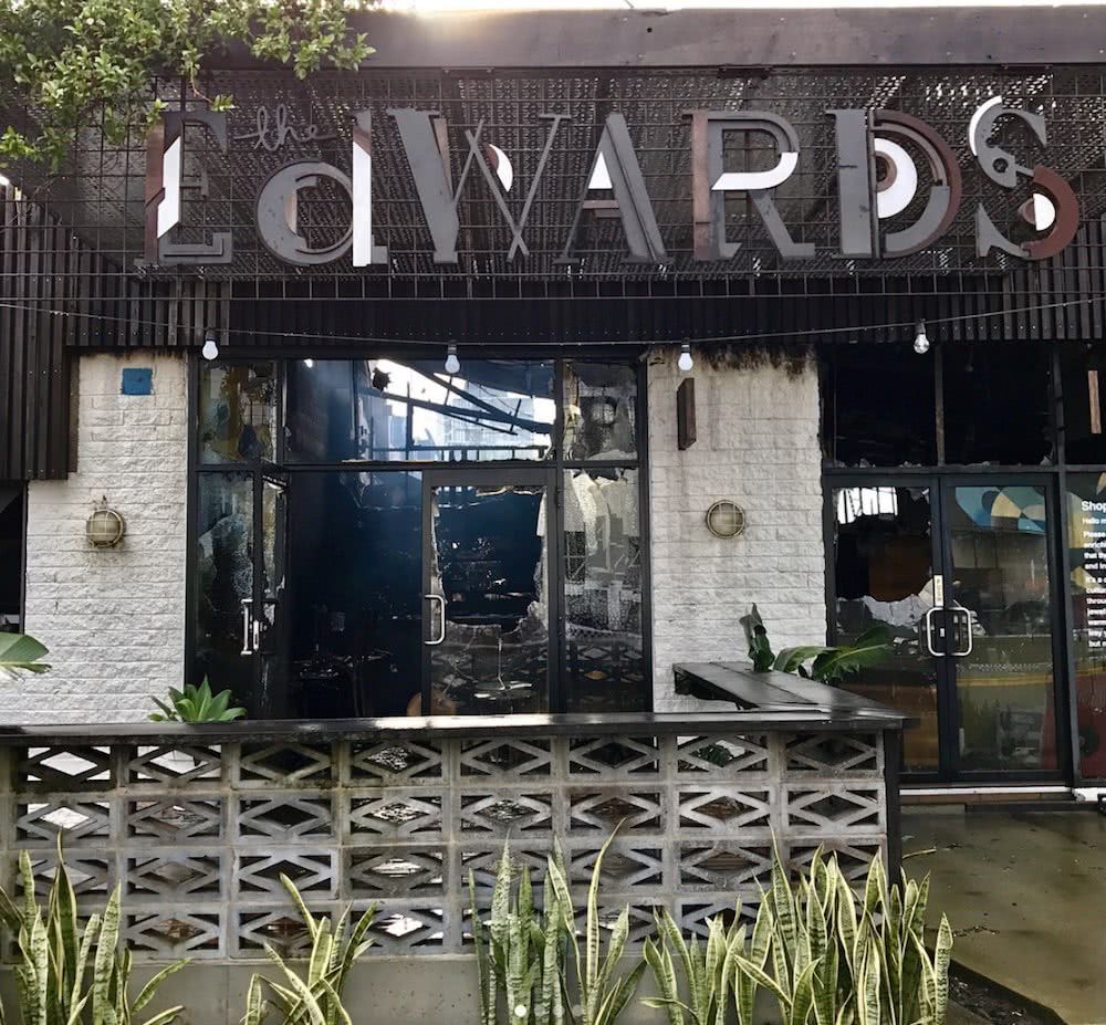 edwards bar burned down